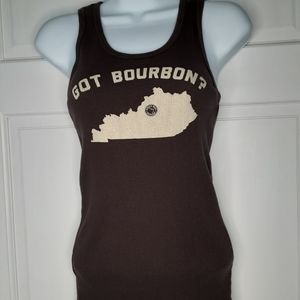 New Buffalo Trace "Got Bourbon?" brown tank top